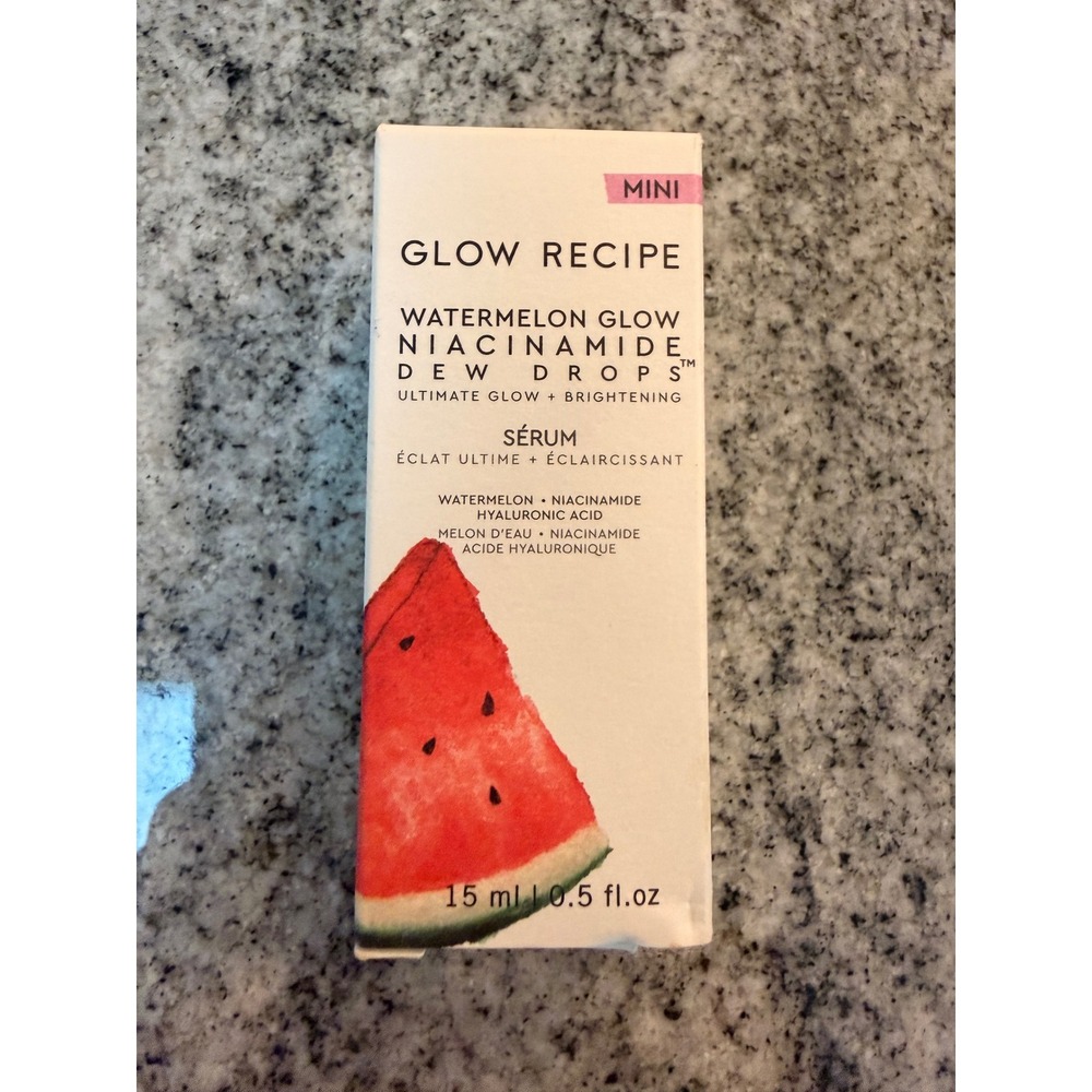 Glow Recipe Watermelon Glow Niacinamide Dew Drops Serum Mini 15ml 0.5oz Brighten